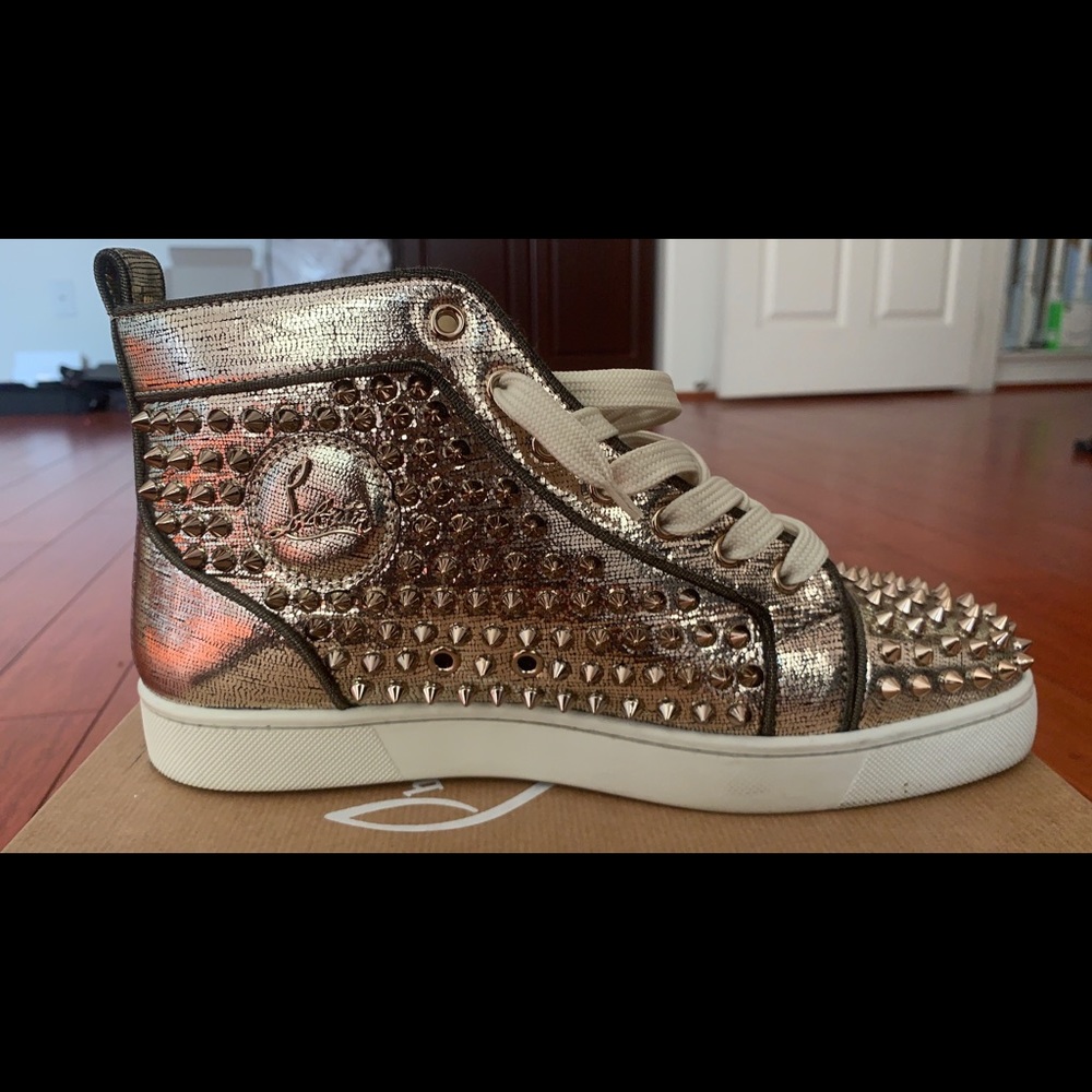 Christian Louboutin Spiked High Top Sneakers